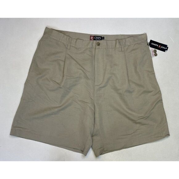 Chaps Chino Golf Shorts Men Size 42 Beige NWT - Picture 1 of 5